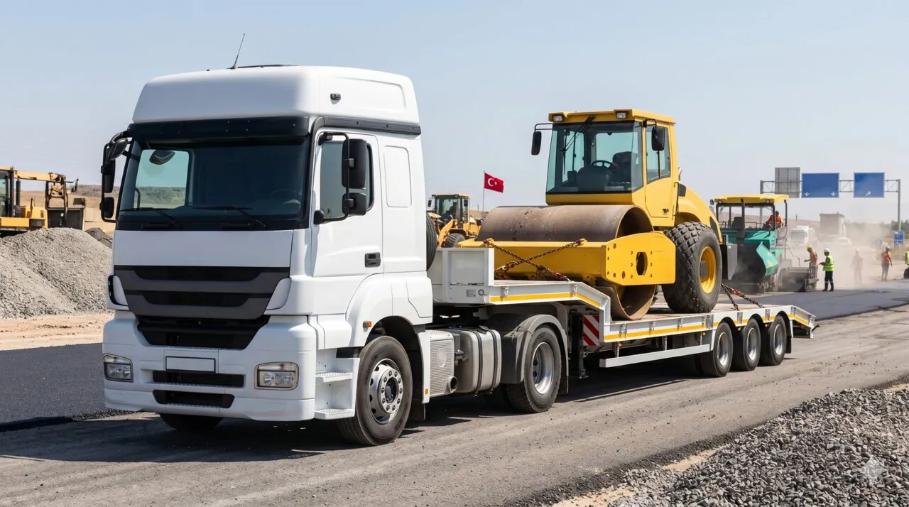 Silindir Taşıma — lowbed dorse üzerinde güvenli taşıma